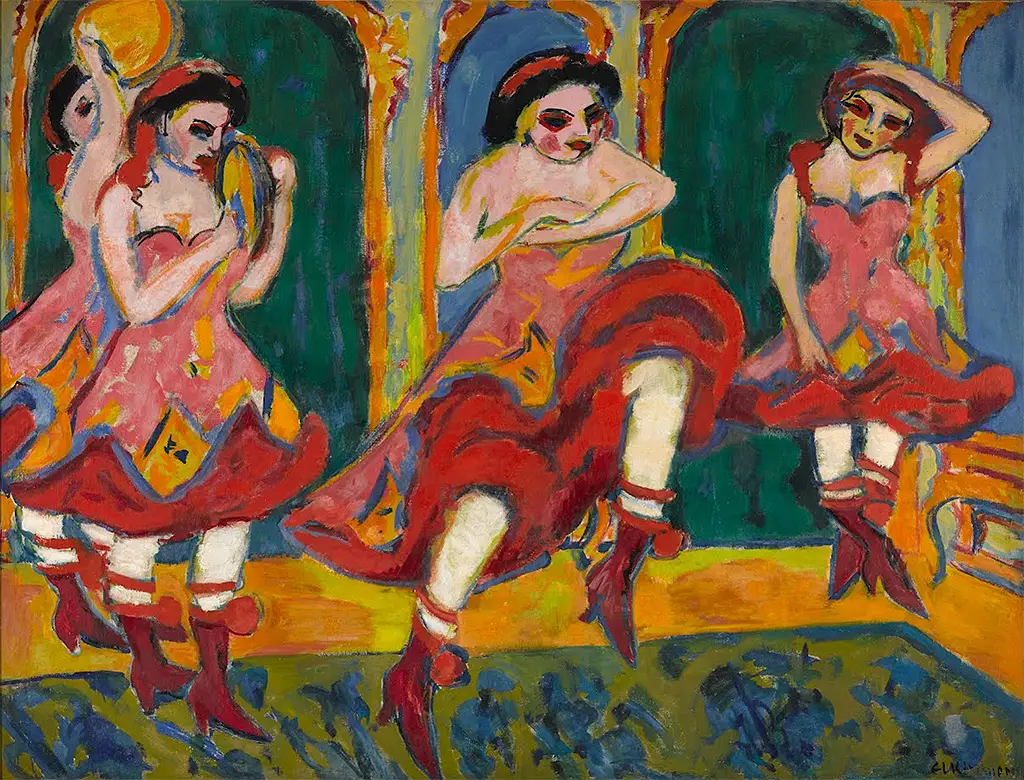 Czardas Dancers in Detail Ernst Ludwig Kirchner
